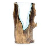 Rectangle Molten Lava Glass Vase 30cm