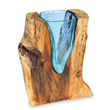 Rectangle Molten Lava Glass Vase 30cm