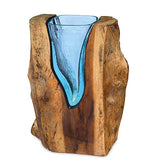Rectangle Molten Lava Glass Vase 30cm