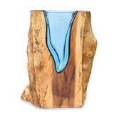 Rectangle Molten Lava Glass Vase 30cm