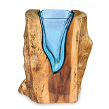 Rectangle Molten Lava Glass Vase 30cm