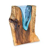 Rectangle Molten Lava Glass Vase 30cm