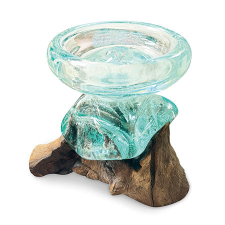 Molten Glass Candle Holder Stand large (for LED candles up to 6cm diameter)