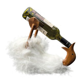 White Fluffy Drunken Daisy Duck