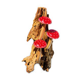 Red Wall Hanging 3 Mushrooms Sculpture