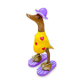 Hat and Sandal Duck Yellow and Purple 25cm