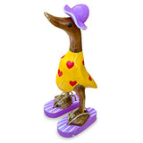 Hat and Sandal Duck Yellow and Purple 25cm