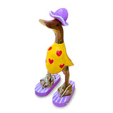 Hat and Sandal Duck Yellow and Purple 25cm