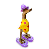 Hat and Sandal Duck Yellow and Purple 25cm