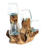 Root with Quadruple Glass Bowls Tall