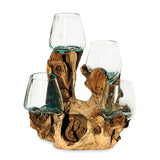 Root with Quadruple Glass Bowls Tall