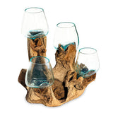 Root with Quadruple Glass Bowls Tall