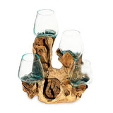 Root with Quadruple Glass Bowls Tall