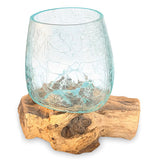 Crackle Glass Bowl 17cm
