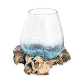 Crackle Glass Bowl 17cm
