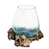 Crackle Glass Bowl 17cm