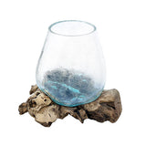 Crackle Glass Bowl 17cm