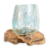 Crackle Glass Bowl 17cm
