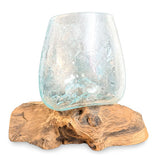 Crackle Glass Bowl 17cm