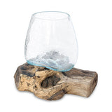 Crackle Glass Bowl 17cm
