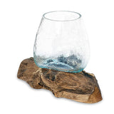 Crackle Glass Bowl 17cm