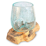 Crackle Glass Bowl 17cm