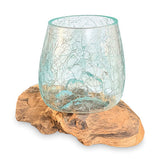 Crackle Glass Bowl 17cm
