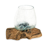 Crackle Glass Bowl 17cm