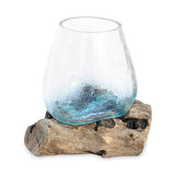 Crackle Glass Bowl 17cm