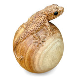 Hand-Carved Gecko on Egg large 13cm