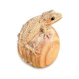 Hand-Carved Gecko on Egg large 13cm