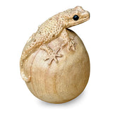 Hand-Carved Gecko on Egg large 13cm
