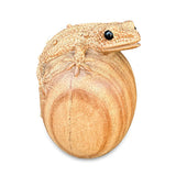 Hand-Carved Gecko on Egg large 13cm