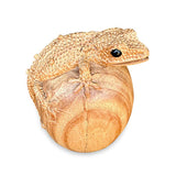 Hand-Carved Gecko on Egg large 13cm