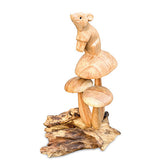 Mouse on Mushroom 22cm