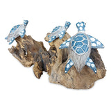 3 Swimming Turtles on Coral