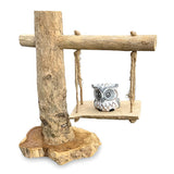 Baby Owl on a Swing 30cm