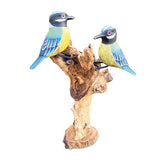 Double Blue Tit Foraging