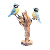 Double Blue Tit Foraging