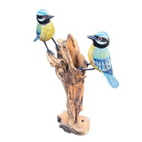 Double Blue Tit Foraging