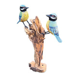 Double Blue Tit Foraging