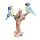 Double Blue Tit Foraging