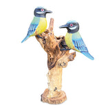 Double Blue Tit Foraging