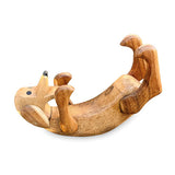 Duncan The Drunken Dog Bottle Holder Natural 35cm