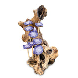 10 Lilac Mushrooms Cluster Mini Sculpture 25cm