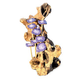 10 Lilac Mushrooms Cluster Mini Sculpture 25cm