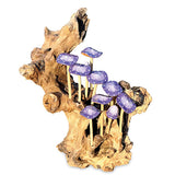 10 Lilac Mushrooms Cluster Mini Sculpture 25cm