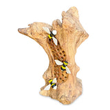 25cm Bumblebee Hotel Sculpture with 3 Bumblebees