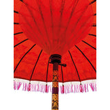 Sunset Bloom Bali Sun Parasol (orange and pink) 2m (with pole joint)
