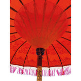 Sunset Bloom Bali Sun Parasol (orange and pink) 2m (with pole joint)